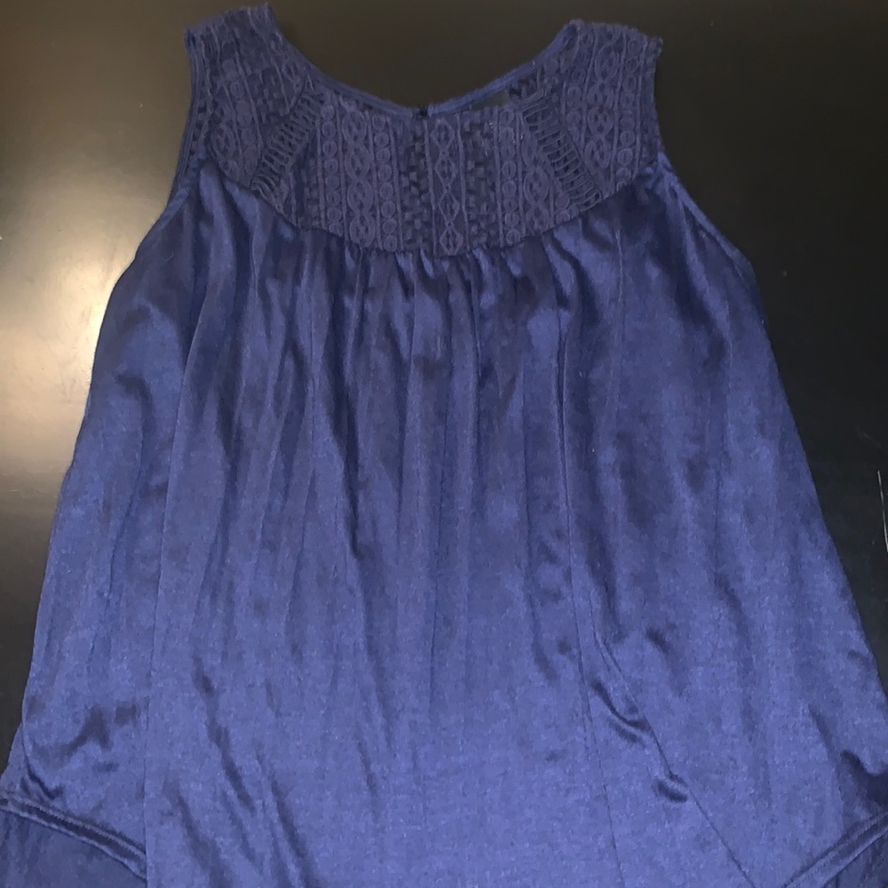Large navy blue blouse